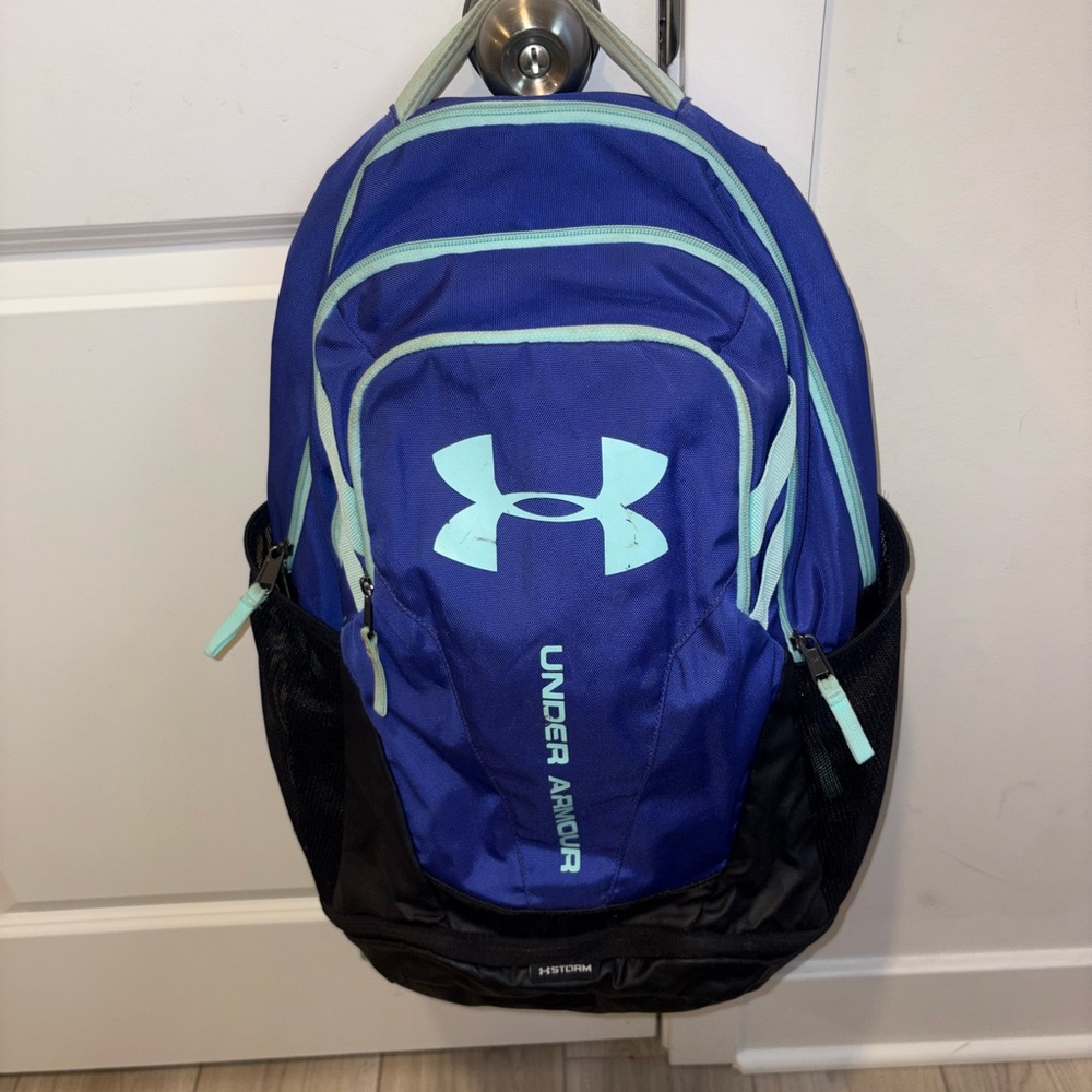 Under Armour Royal Blue Backpack with Mint Accents